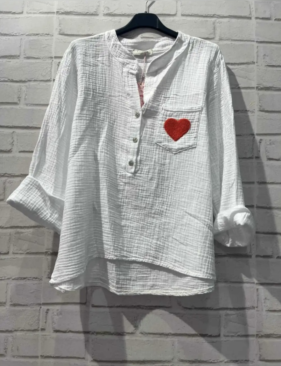 Chemise gaz de coton coeur | Jus de coco