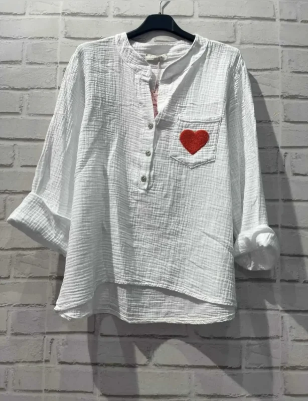 Chemise gaz de coton coeur | Jus de coco 