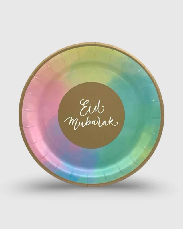 LOTS 6 PCS ASSIETTES EN CARTON EID - BRUME COLORÉE (23,2CM) | AMCOSMETIK