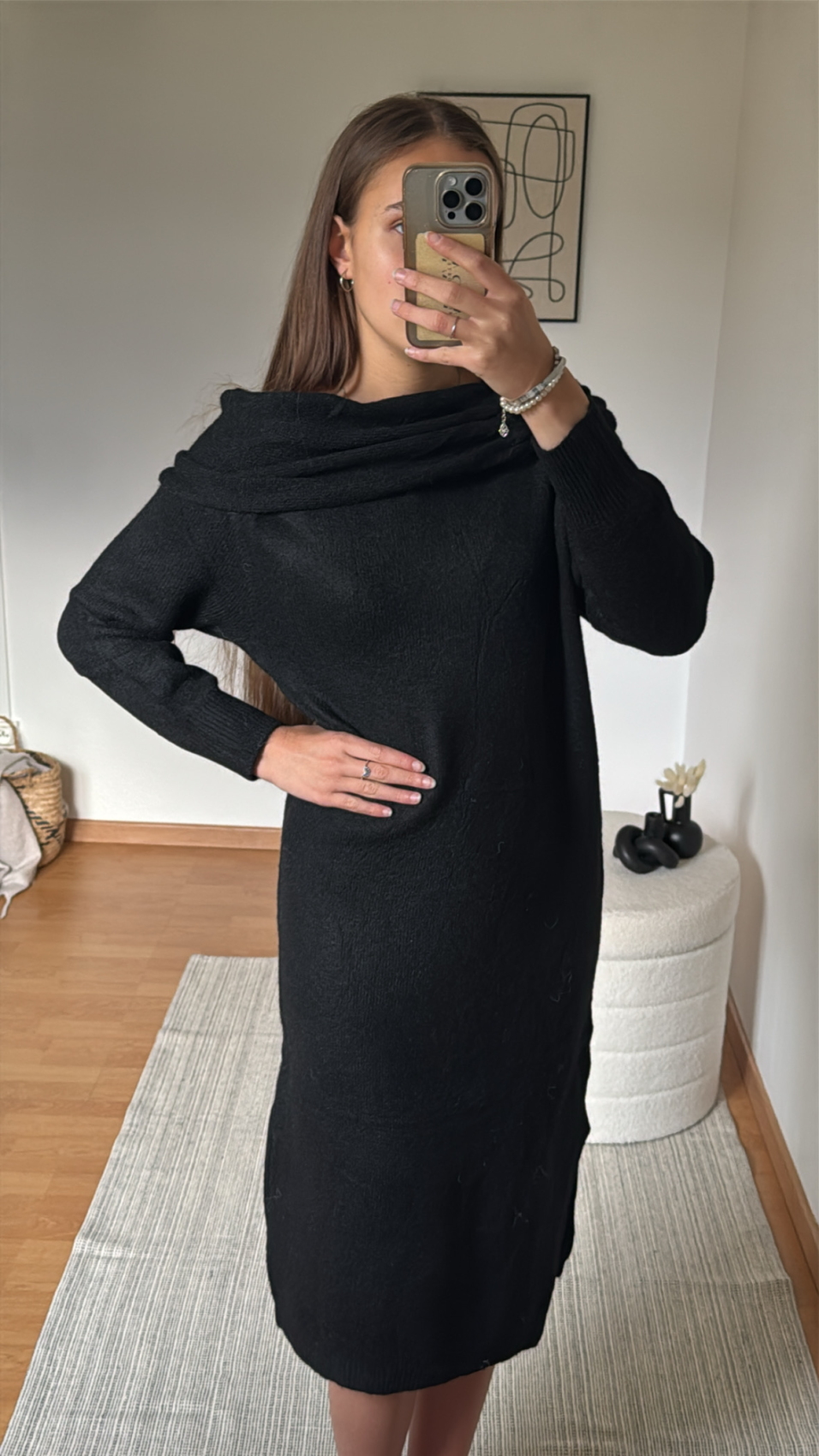 Robe pull noire ALICE | AYRA Prêt-à-porter