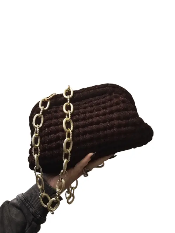 Cluth bag bordeaux lurex | Carvin Bags