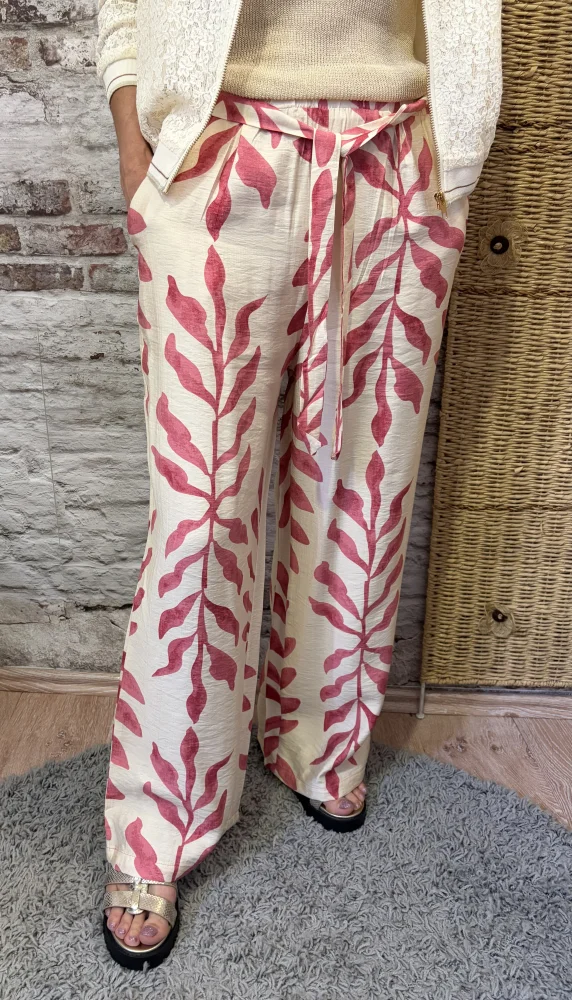 Pantalon fluide feuillage  | Jus de coco 