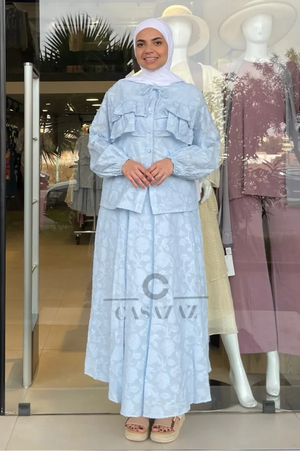 Ensemble jacquard volant | CasaZaz