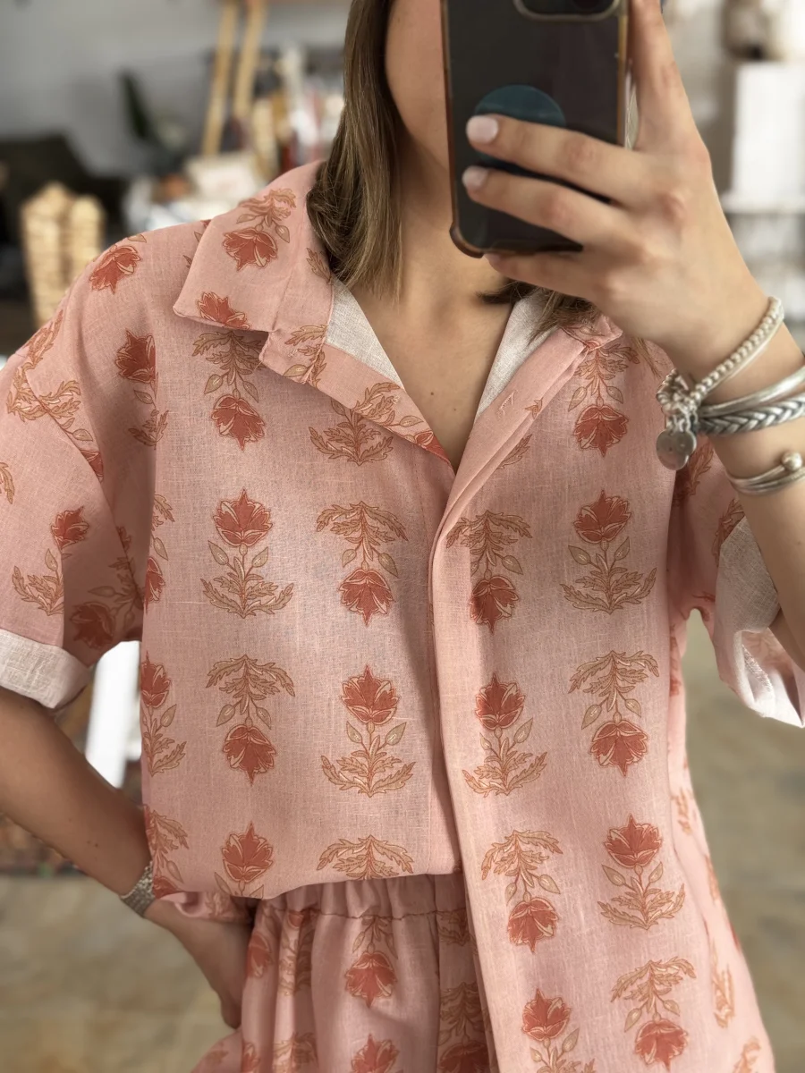 Chemise THEA vieux rose | Les bohemiennes Le Bouscat
