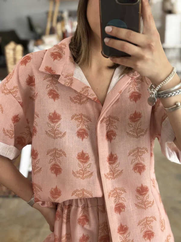 Chemise THEA vieux rose | Les bohemiennes Le Bouscat