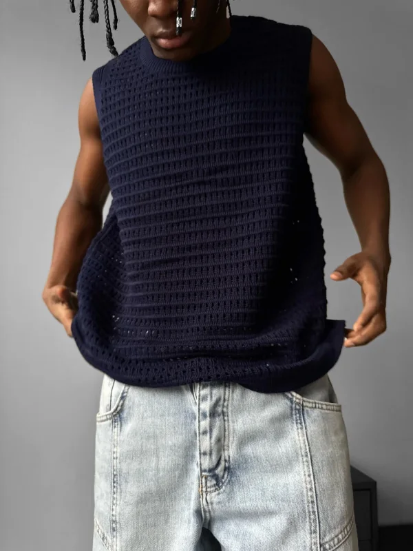 DEBARDEUR OVERSIZE EN MAILLE  | STYLISH PARIS