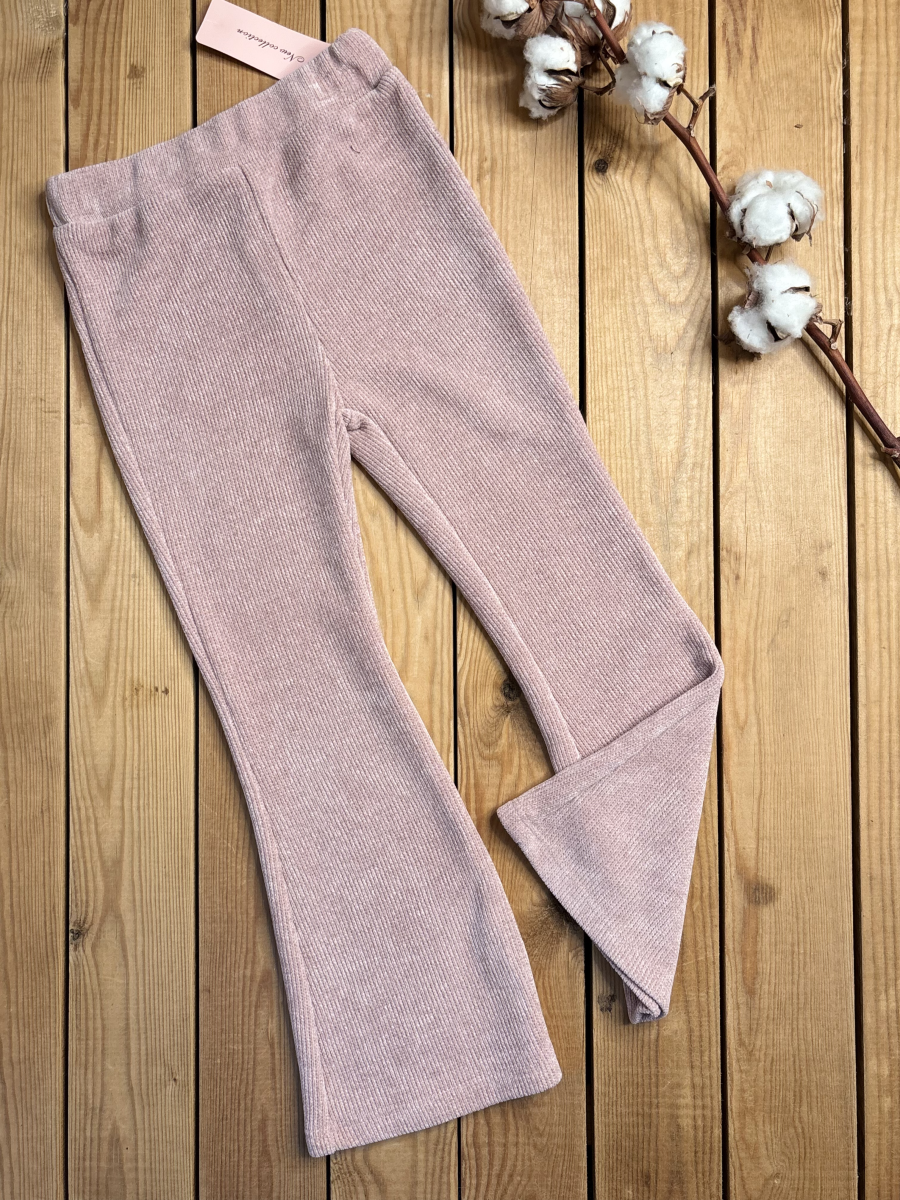 Pantalon Flare vieux rose velours | Lena in Love 