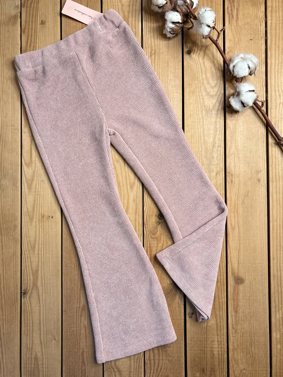 Pantalon Flare vieux rose velours | Lena in Love 