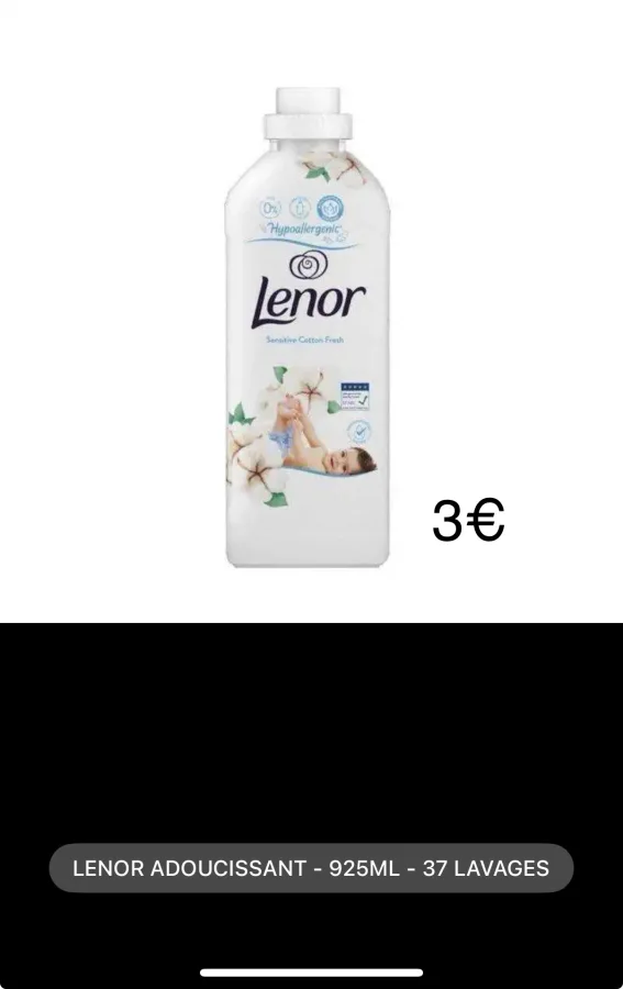 LENOR ADOUCISSANT - 37 LAVAGES | fresh home