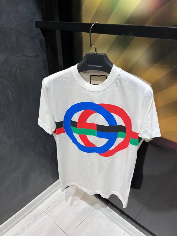 Gucci T-Shirt GG Round White | MASSIMOLUXURYOUTLET