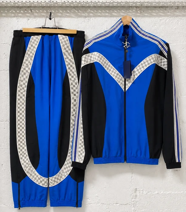 Louis Vuitton Track Suit Set Featuring a Bold Athletic Blue | 