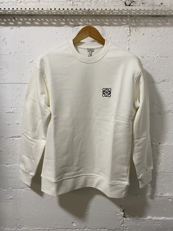 Loewe Cotton Sweatshirt Ecru  | MASSIMOLUXURYOUTLET