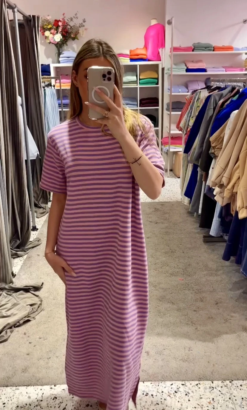 STRIPED MAXI DRESS  | Salsa Color