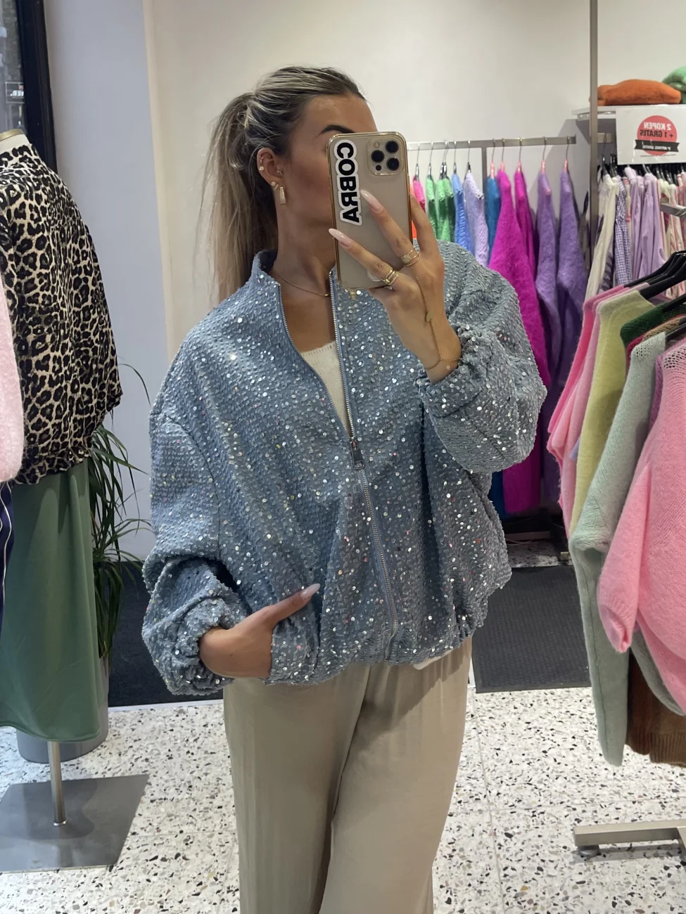 SEQUIN BOMBER JACKET | Salsa Color