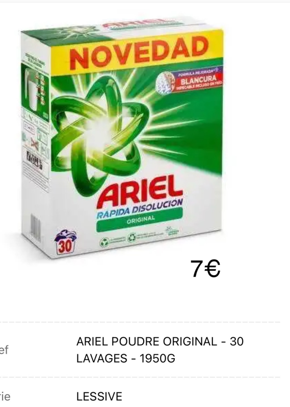 Ariel 1,950 kg | fresh home