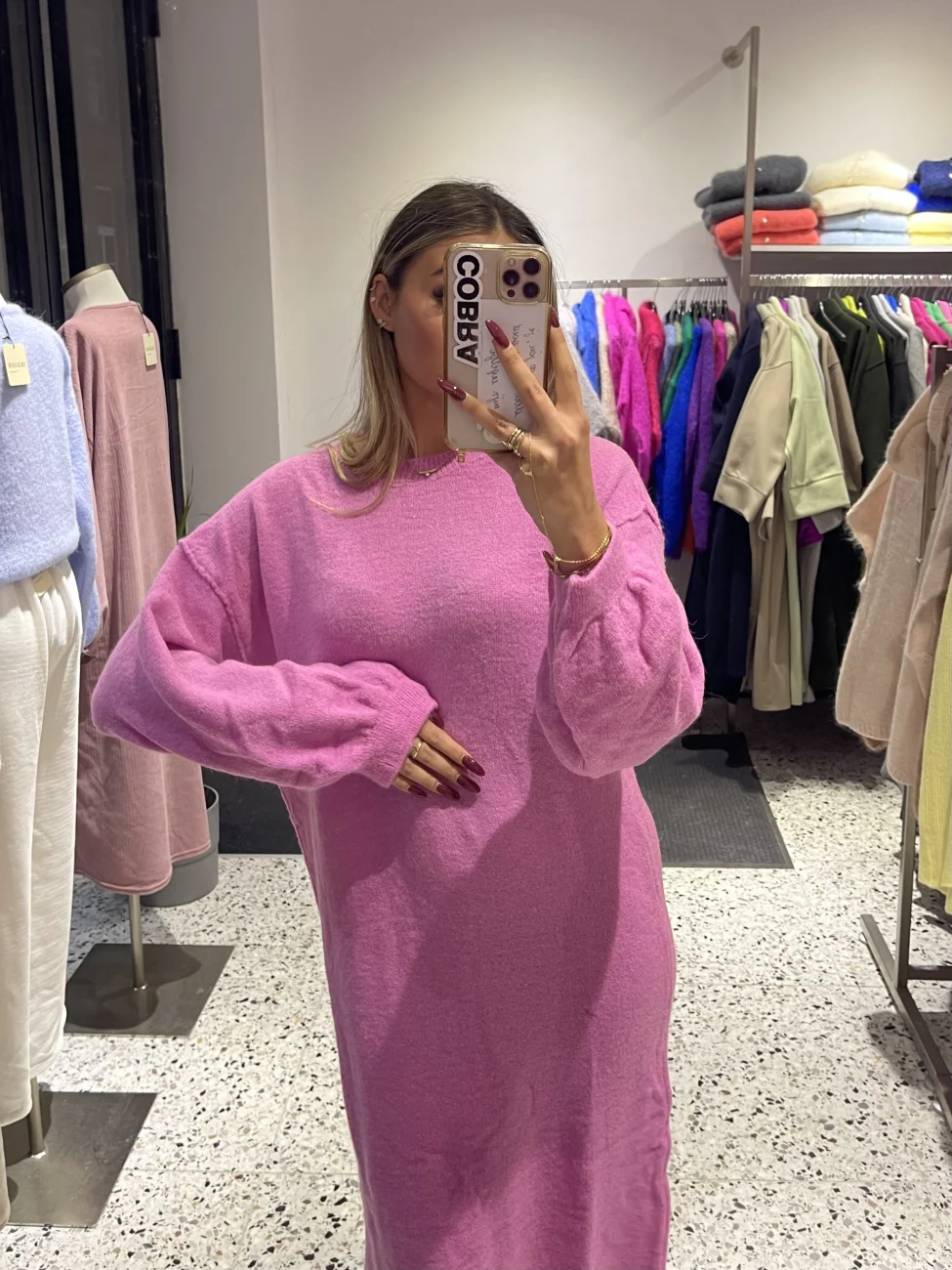 LONG SLEEVED KNIT DRESS | Salsa Color