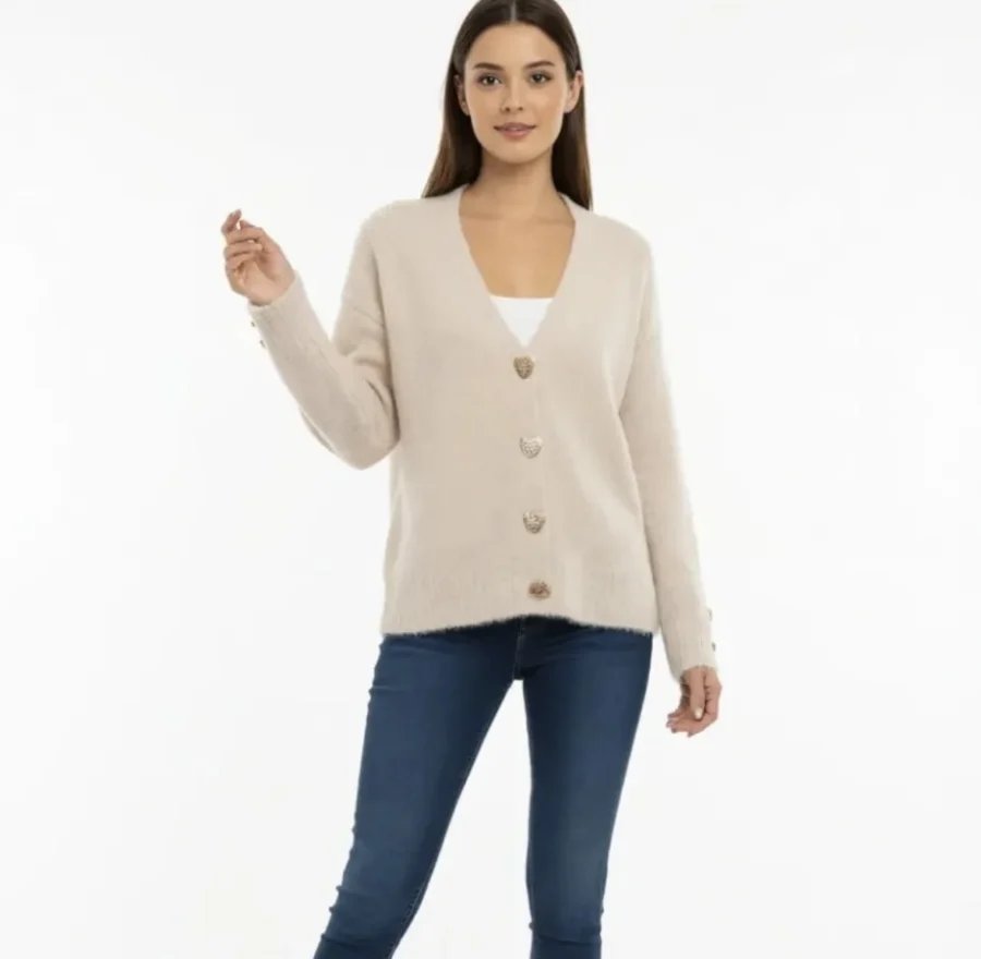 Gilet boutons coeur  | Jus de coco 