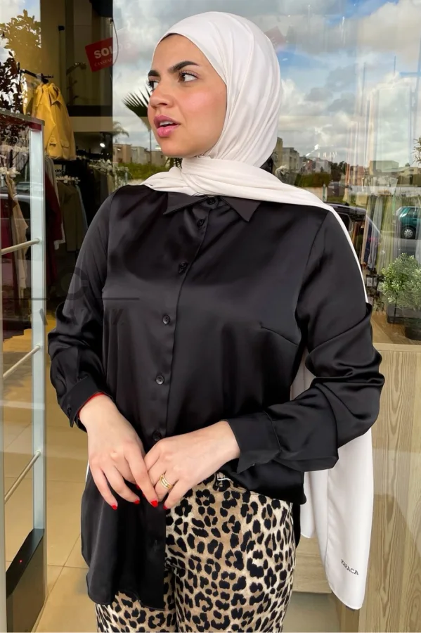 Chemise Satiné Plies Dos | CasaZaz