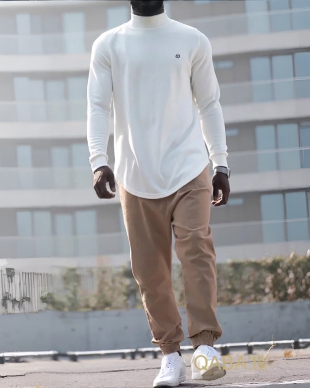 PULL COL MONTANT - ECRU | AMCOSMETIK