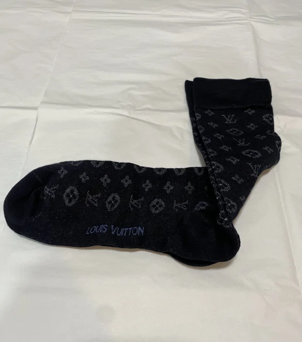 Louis Vuitton Cotton Socks Black | MASSIMOLUXURYOUTLET