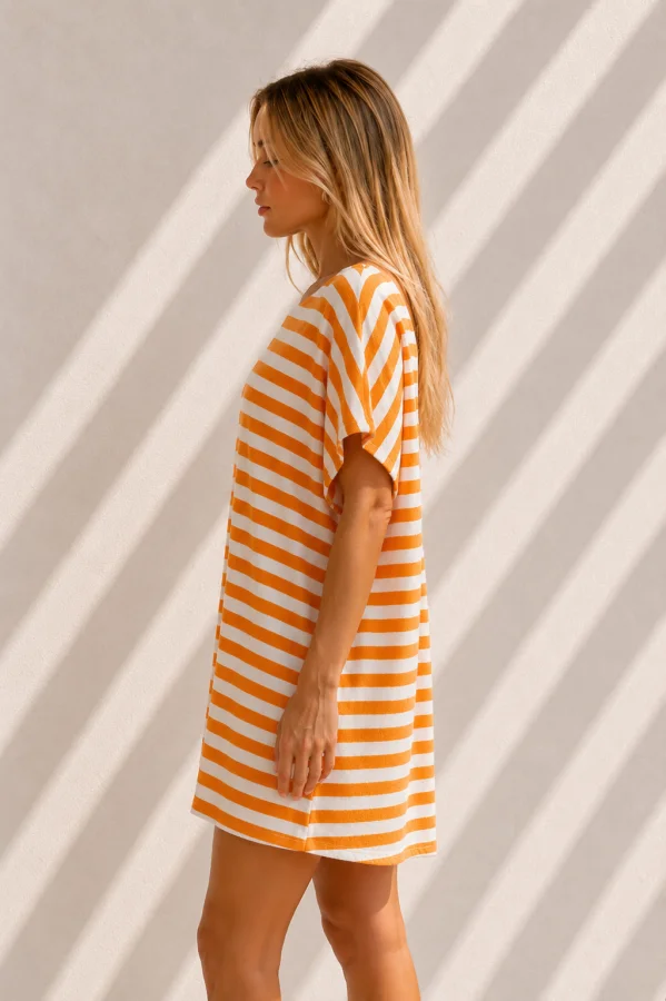 Sunset Terry Stripe Dress | Salsa Color