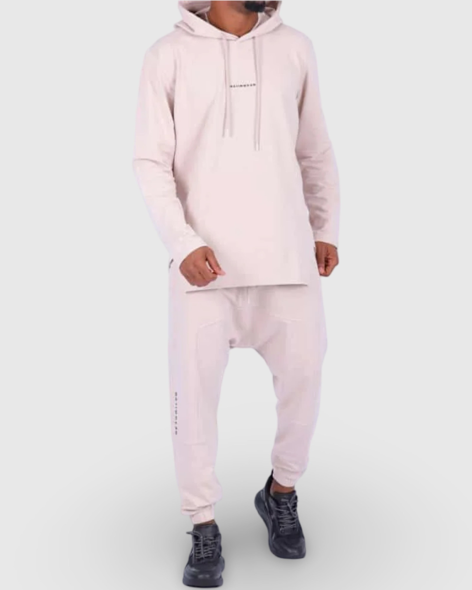 ENSEMBLE JOGGING SUPREME 2 BEIGE - SWEAT CAPUCHE ET PANTALON - NIII   | AMCOSMETIK