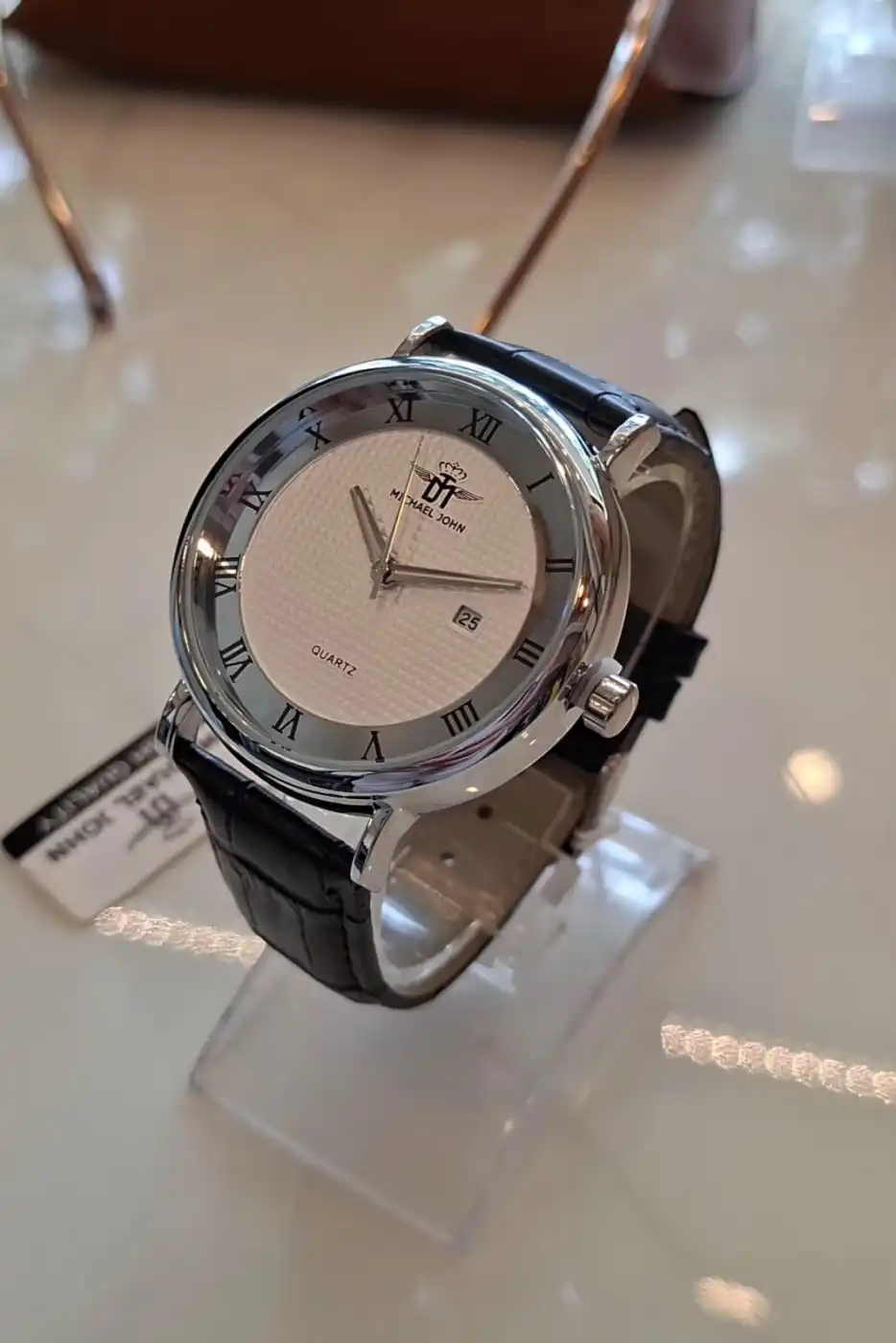 Relógio Michael Jonh   Black & Silver Fundo Branco  | definne