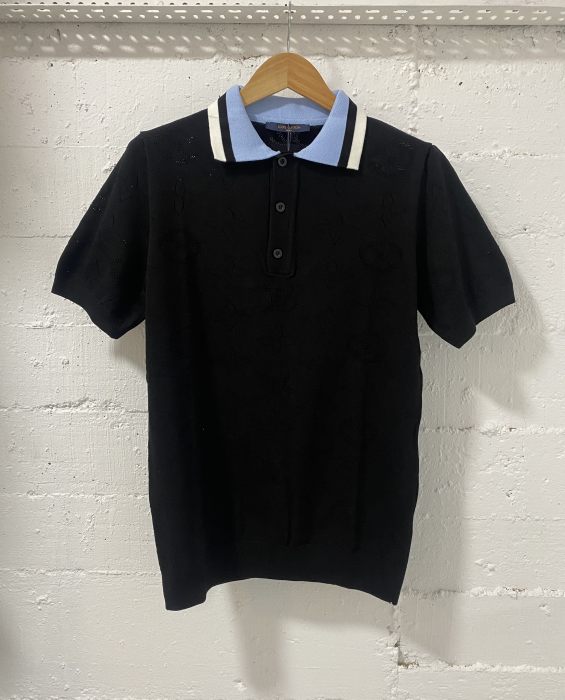 Louis Vuitton Polo Shirt Black/Blue | MASSIMOLUXURYOUTLET