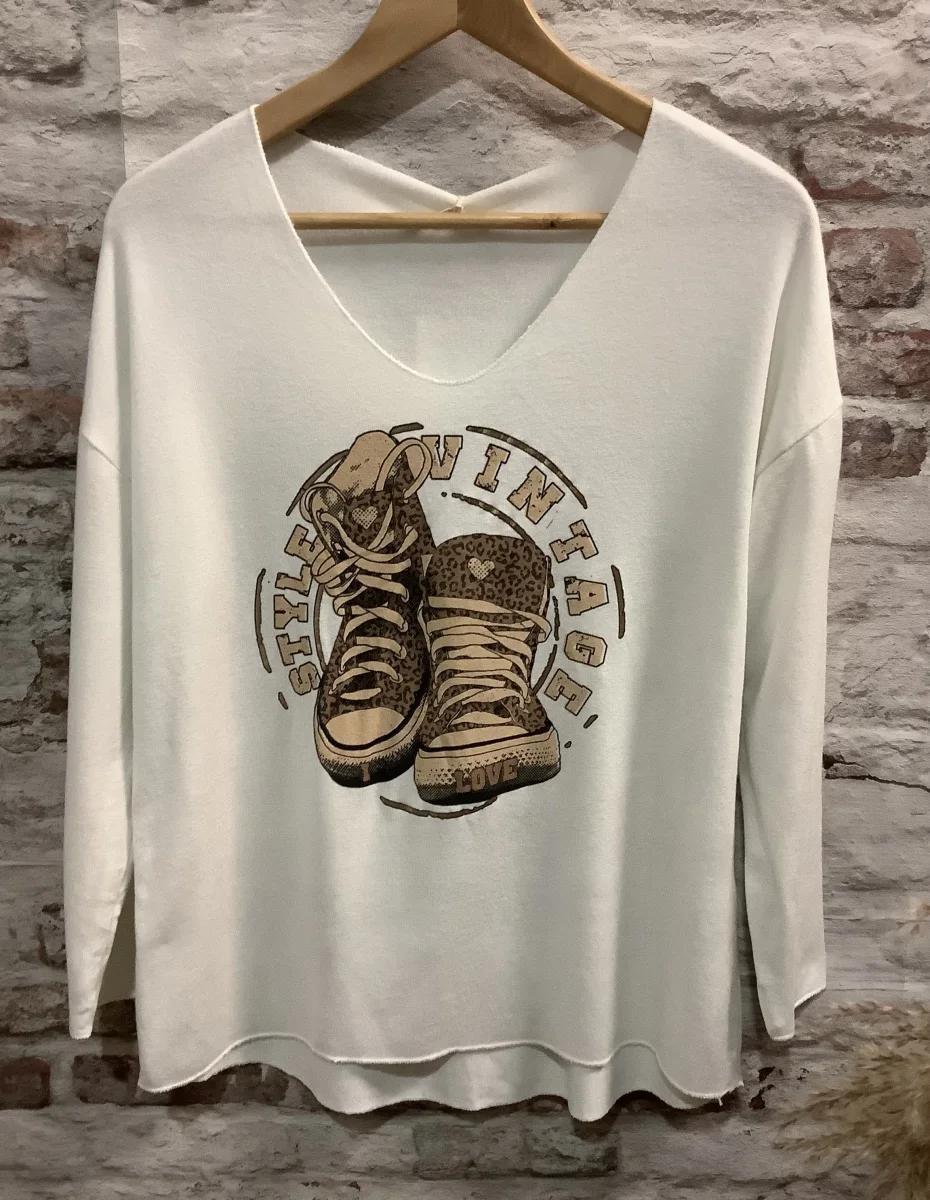Top  basket longue manche | Jus de coco 