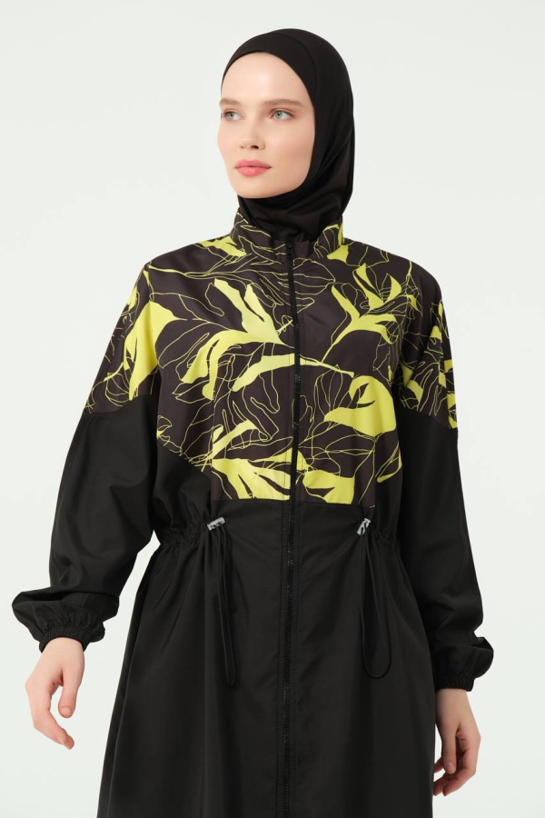 Burkini oversize Long Imprimé Noir | CasaZaz