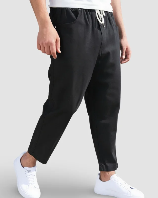 SAROUEL HOMME EN COTON STRETCH NOIR – CONFORT & STYLE AU QUOTIDIEN | AMCOSMETIK