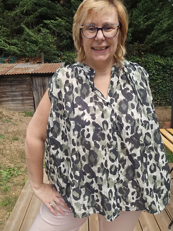 Top Voile  camouflage | Chez Florem