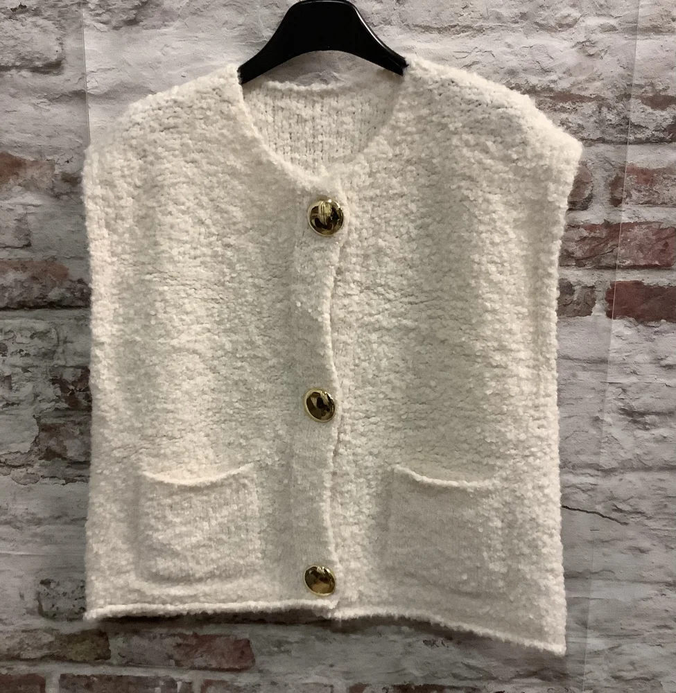 Gilet sans manche bouclette oversize | Jus de coco 