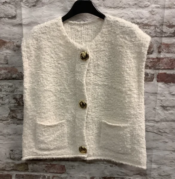Gilet sans manche bouclette oversize | Jus de coco 