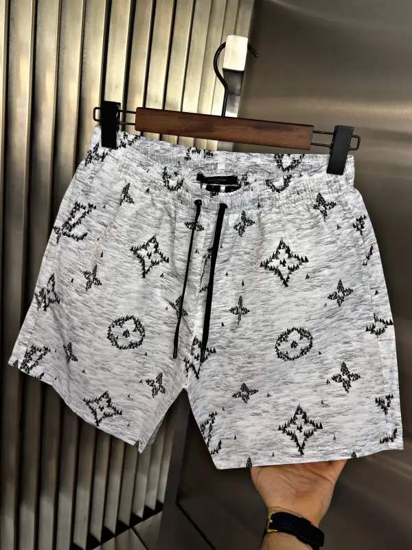 Louis Vuitton Printed Swimming Short White | MASSIMOLUXURYOUTLET