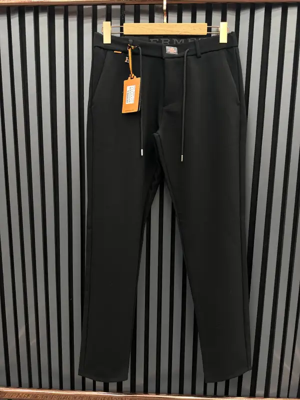 Hermes Paris Cotton Panta Black | MASSIMOLUXURYOUTLET