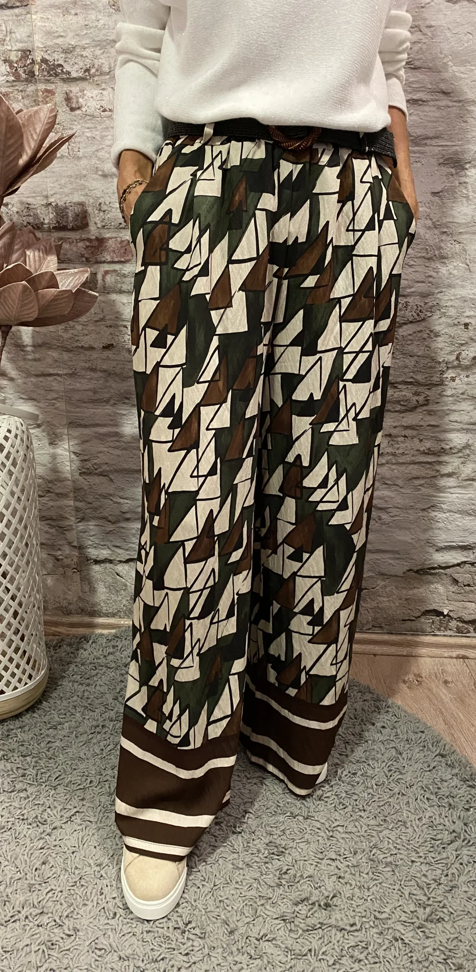 Pantalon large +ceinture | Jus de coco 