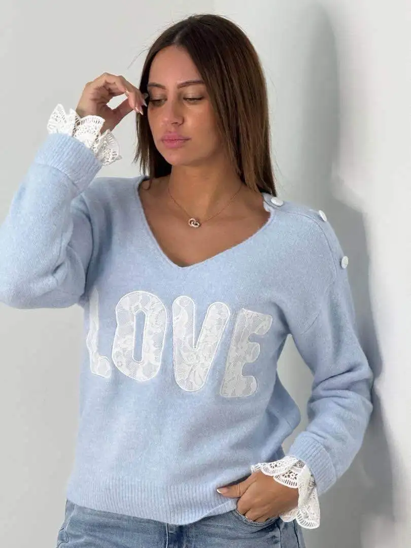 Pull Love - Bleu | Neyla
