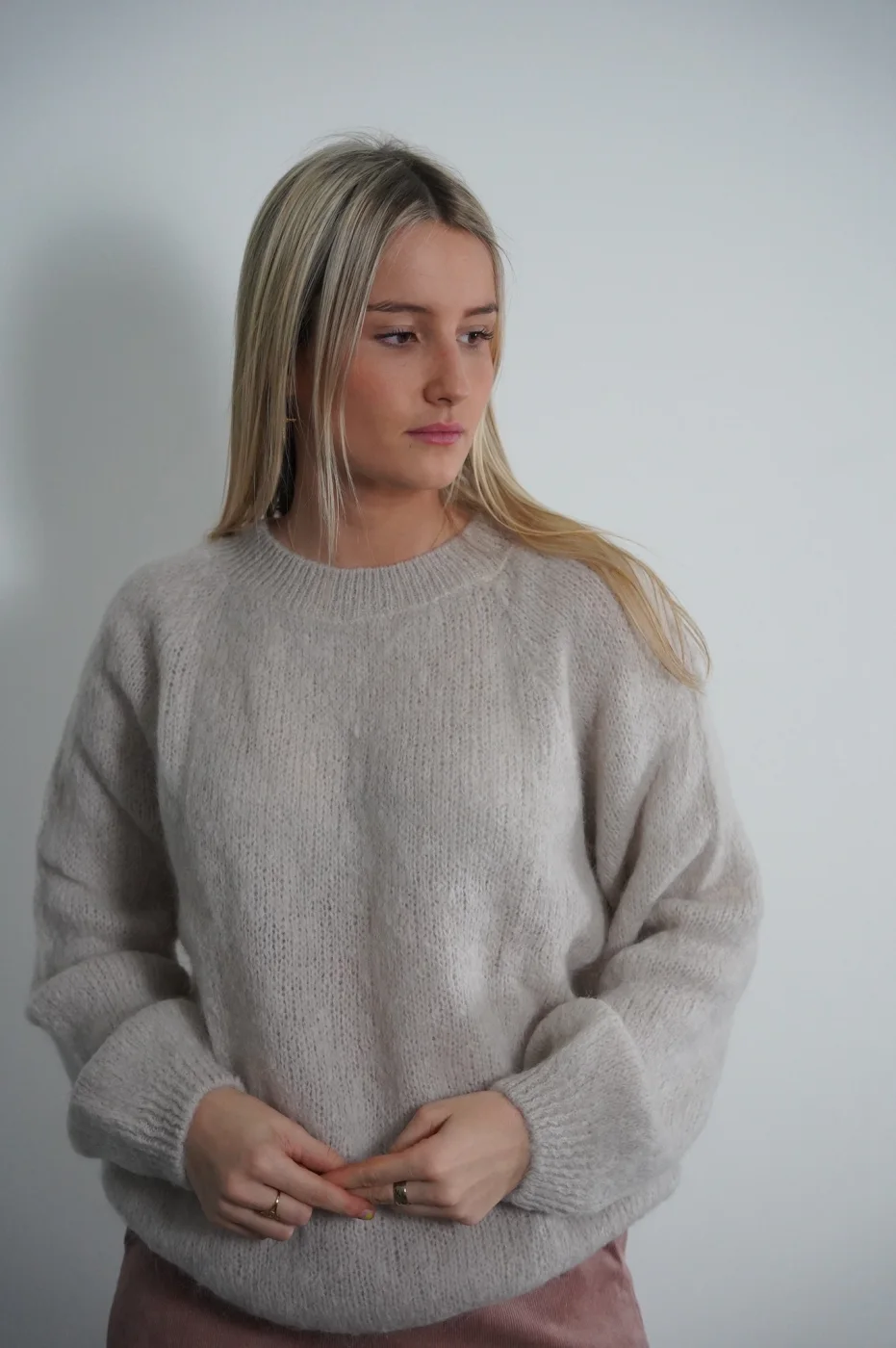 Sweater Mohair Round Neck | Salsa Color