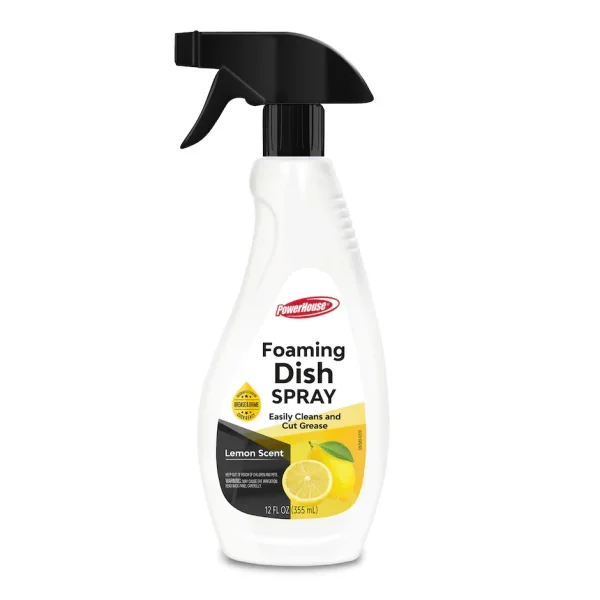 Power House Lemon-Scented Foaming Dishwash Spray, 12-oz. | Home & Kitchen Delights