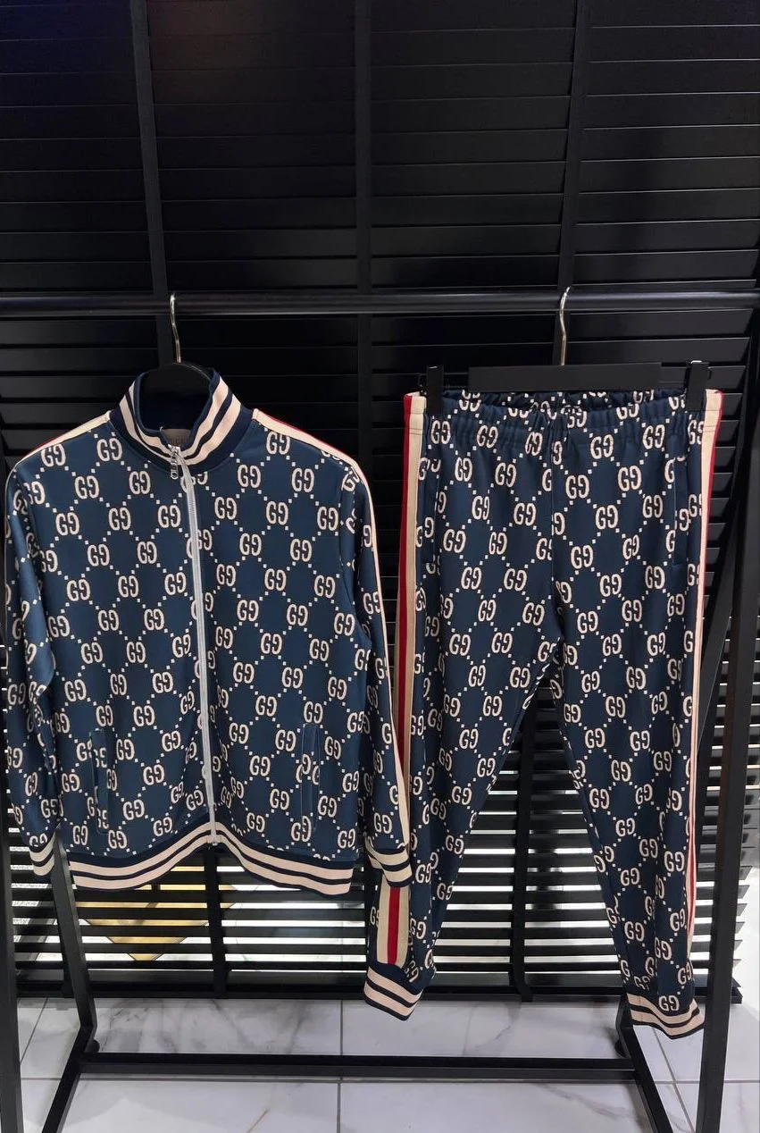 Gucci Tracksuit Monogram GG Blue | MASSIMOLUXURYOUTLET