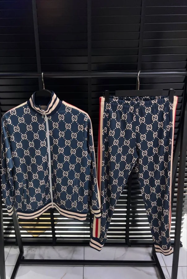 Gucci Tracksuit Monogram GG Blue | MASSIMOLUXURYOUTLET