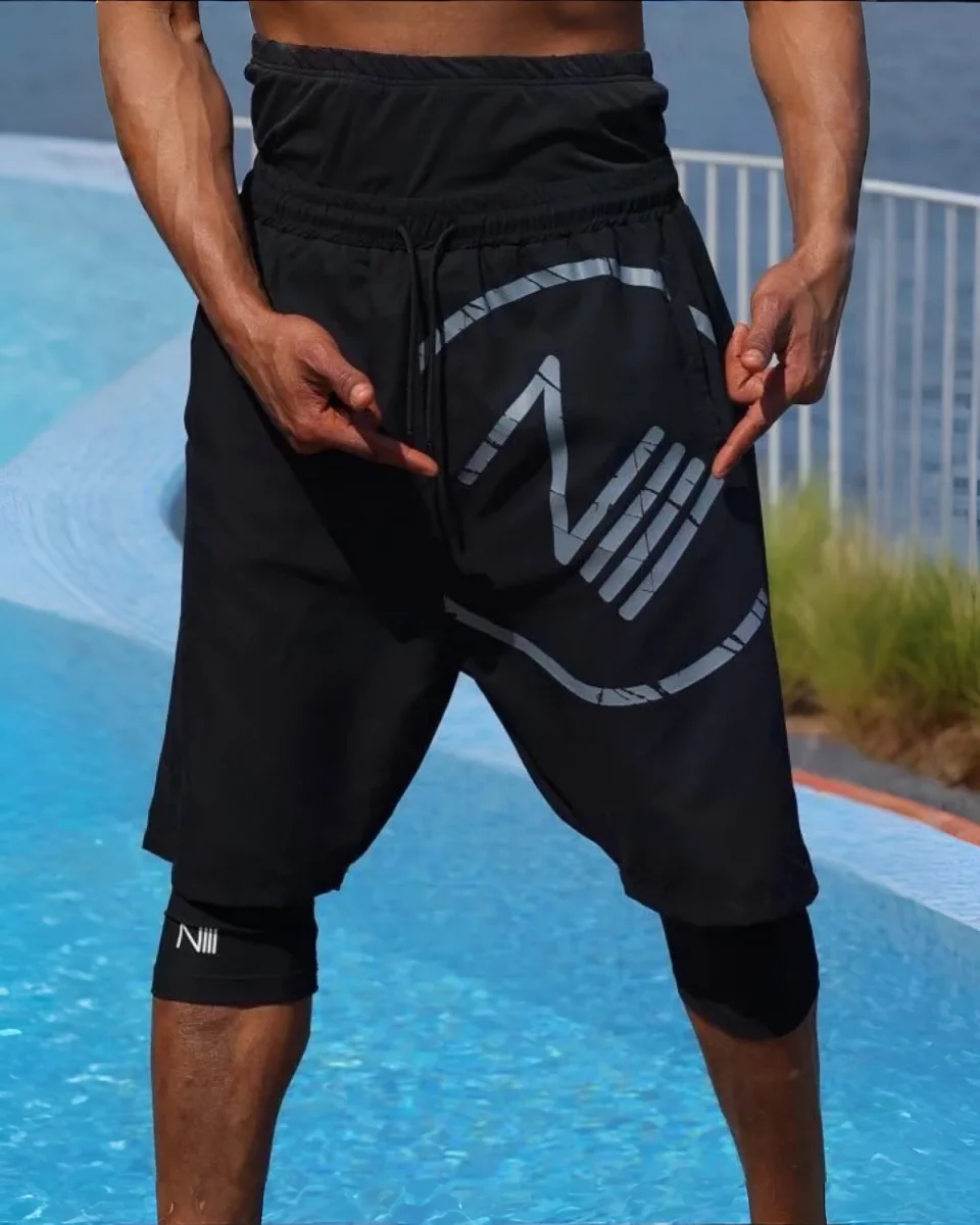 SHORT DE BAIN CLYDE 2 - NOIR - NIII | AMCOSMETIK