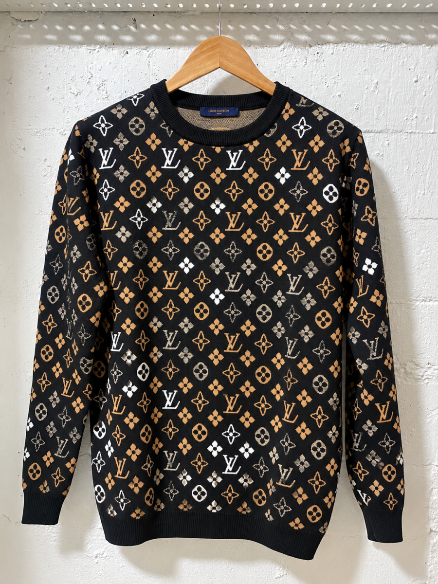 Louis Vuitton Sweater Gradient  Crewneck Cotton Black | 