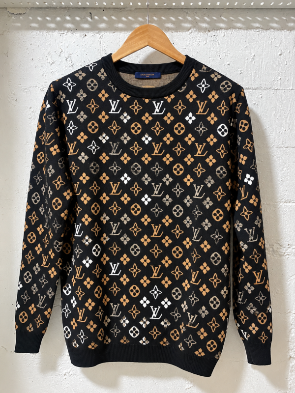 Louis Vuitton Sweater Gradient  Crewneck Cotton Black | 