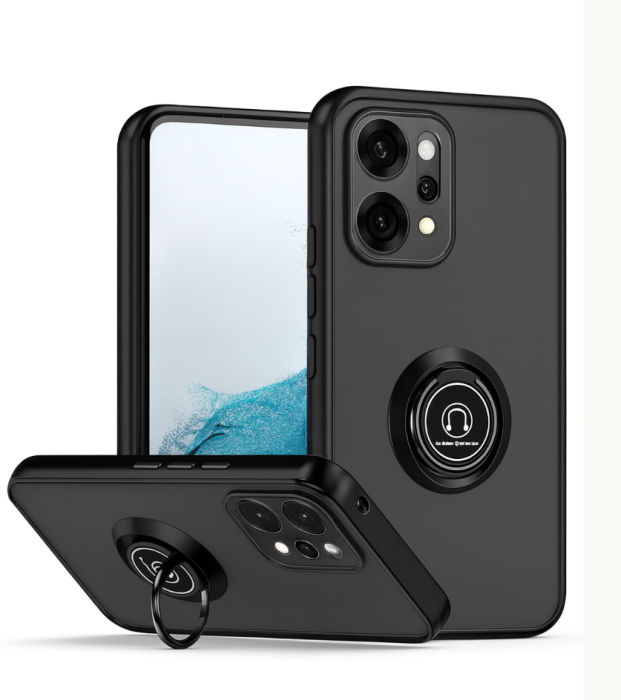 Coque anti choc matte avec Bague Oppo | Beauty phone 