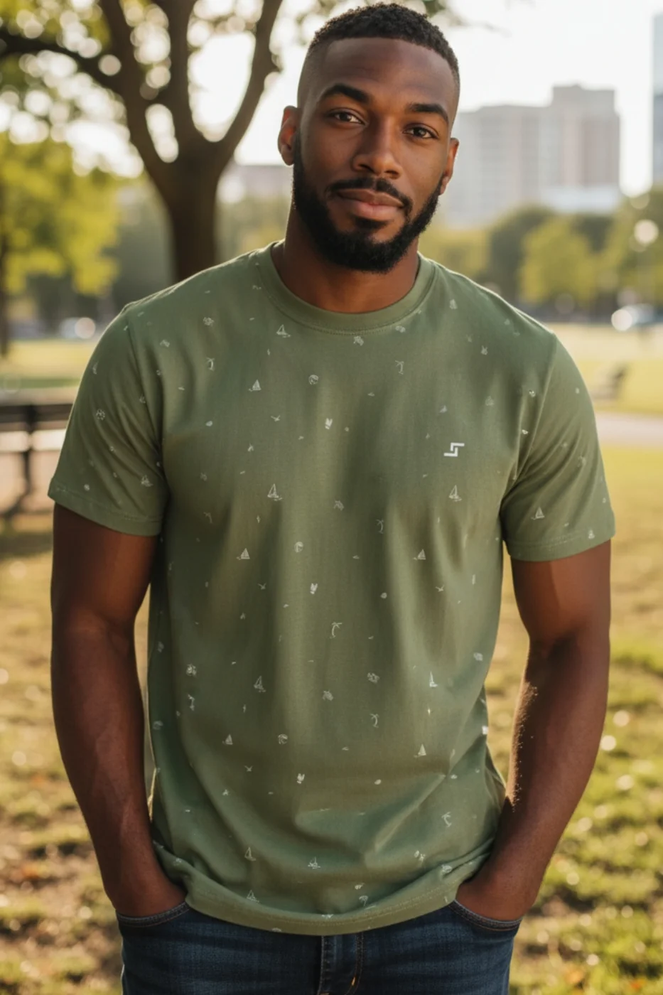 T-Shirt da Semáforo Oliva Green Made in Portugal | definne