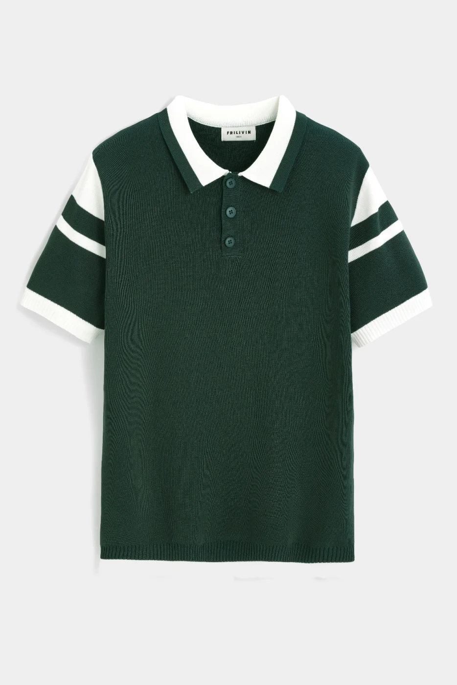 PRÉ-RESERVA Polo de malha Frilivin Verde e Branco | definne