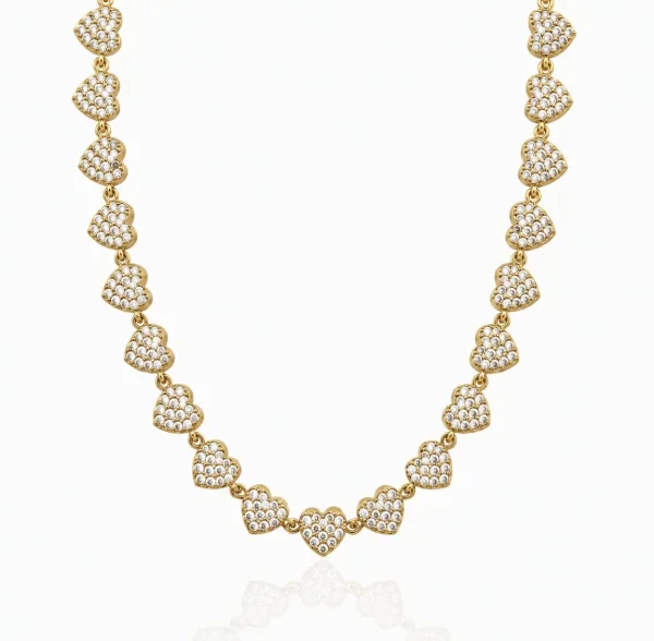 Collana Cuori Pavé | Aphilia Gioielli