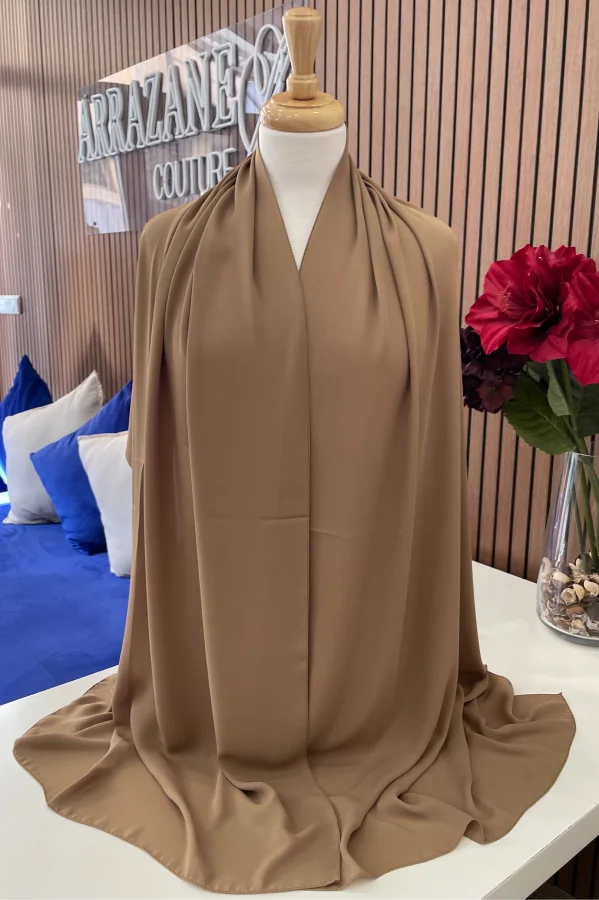 Châle Crêpe Uni vert olive | CasaZaz